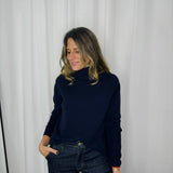 CAMISOLA GOLA ALTA AZUL MARINHO