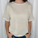 T-SHIRT MALHA ALGODÃO BEGE