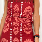 CONJUNTO TOP E SAIA ROSA VELHO