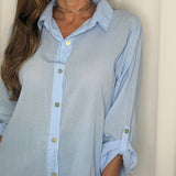 CAMISA ALGODÃO AZUL CLARO