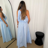 SAIA POPELINA AZUL