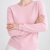 CAMISOLA MALHA 100% CASHMERE ROSA PASTEL