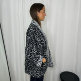 KIMONO ANIMAL PRINT CINZA