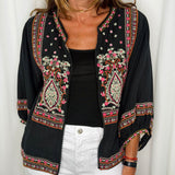 KIMONO PRETO BORDADOS