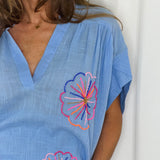 CONJUNTO TÚNICA E CALÇAS FLORES