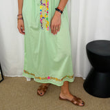 KAFTAN VERDE COM BORDADOS