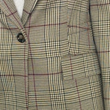 BLAZER ESCOCÊS BEGE E BORDEAUX