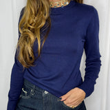 CAMISOLA MALHA AZUL MARINHO