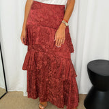 SAIA FOLHOS JACQUARD TELHA