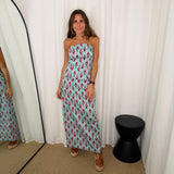 CONJUNTO TOP E SAIA AZUL CLARO