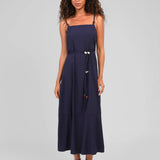 VESTIDO AZUL MARINHO PEDRAS