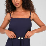 VESTIDO AZUL MARINHO PEDRAS