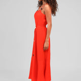 VESTIDO LARANJA PEDRAS