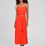 VESTIDO LARANJA PEDRAS