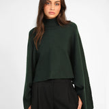 CAMISOLA MALHA VERDE COSTURA