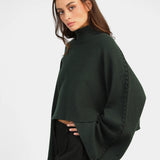 CAMISOLA MALHA VERDE COSTURA