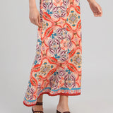 CONJUNTO CAMISA E SAIA ESTAMPADO