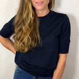T-SHIRT MALHA AZUL MARINHO