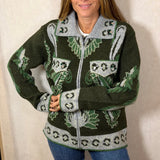 CARDIGAN MALHA VERDE PEDRARIAS