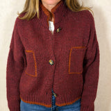 CARDIGAN BORDEAUX COM VIVO TELHA