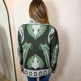 CARDIGAN MALHA VERDE PEDRARIAS